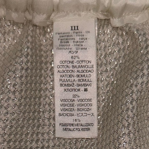 NWT Forte Forte Riflessi Silver Metallic Flared Pants M Italy Designer Statement - Picture 13 of 17
